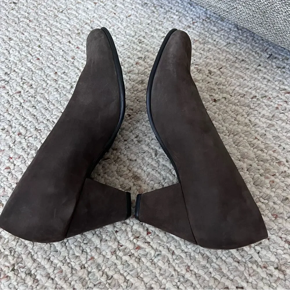 ARCHE LN Suede Nubuck Leather Block Heels